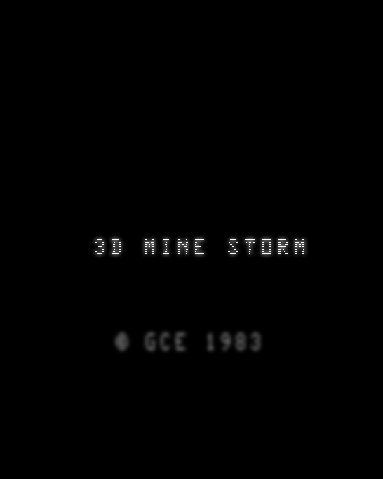 3D Mine Storm title screen for Vectrex